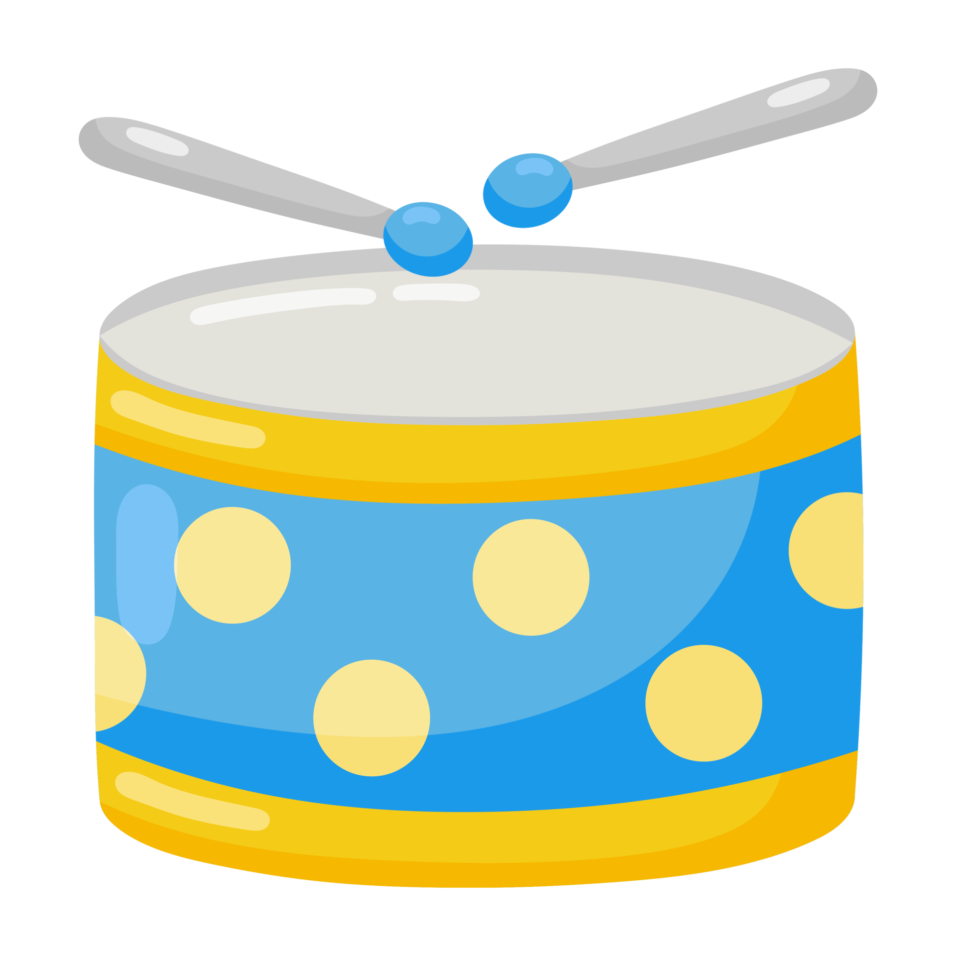 Drum flat icon. 18931371 PNG