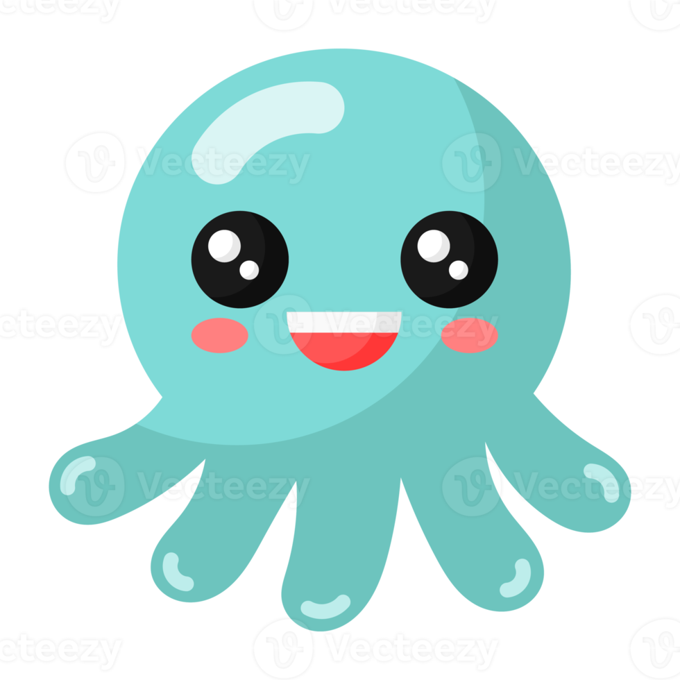 blauw Octopus icoon. png