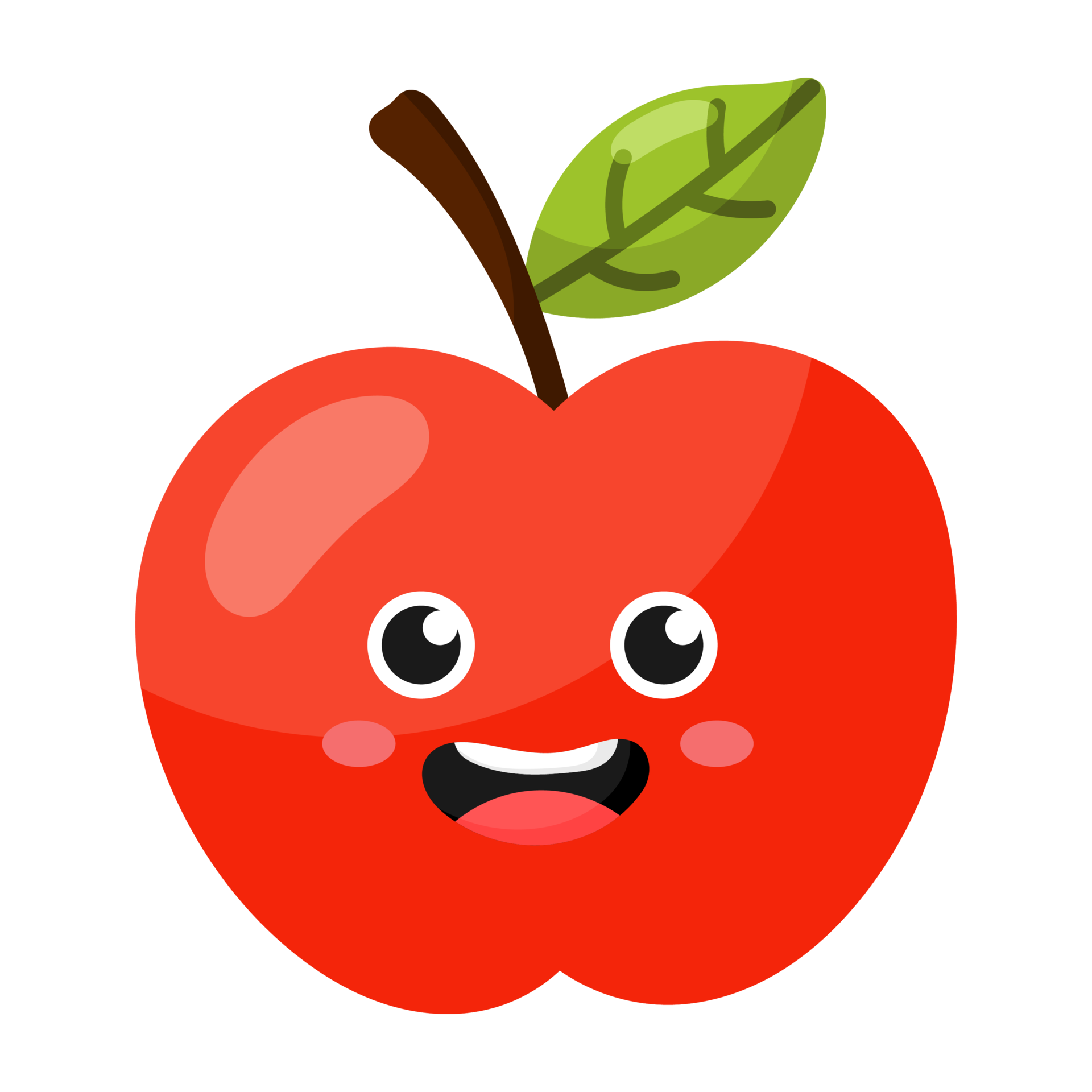 Cartoon Apple icon. 18931598 PNG