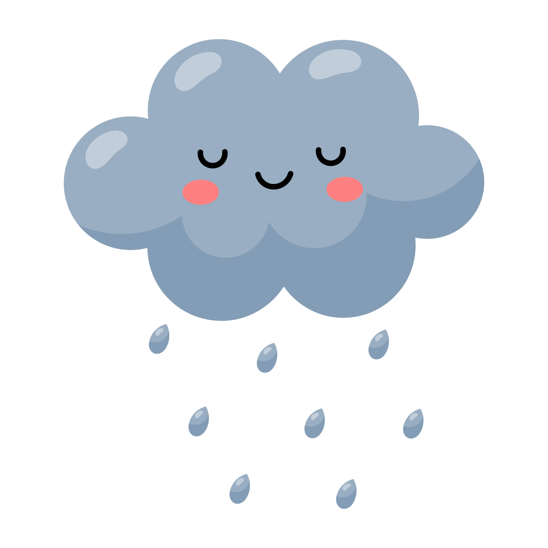 Cartoon Rain icon. 18931623 PNG