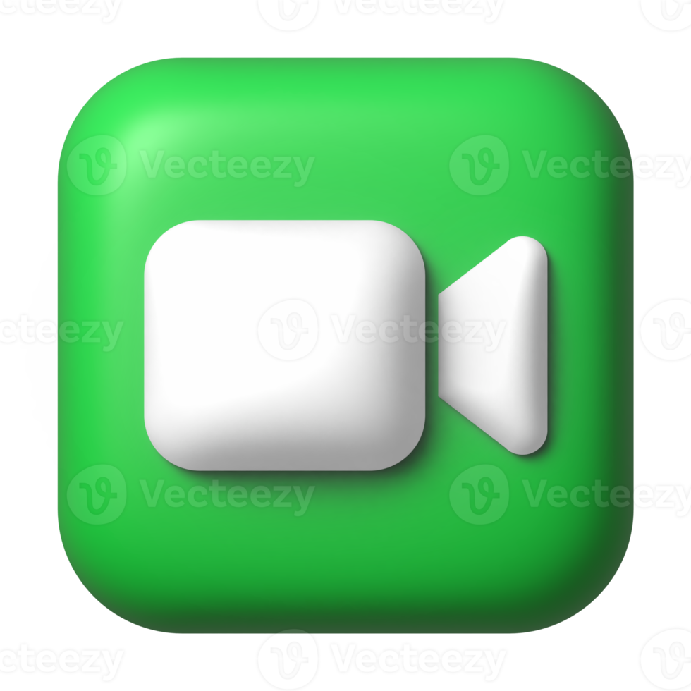 icône de l'application 3d de chat vidéo png