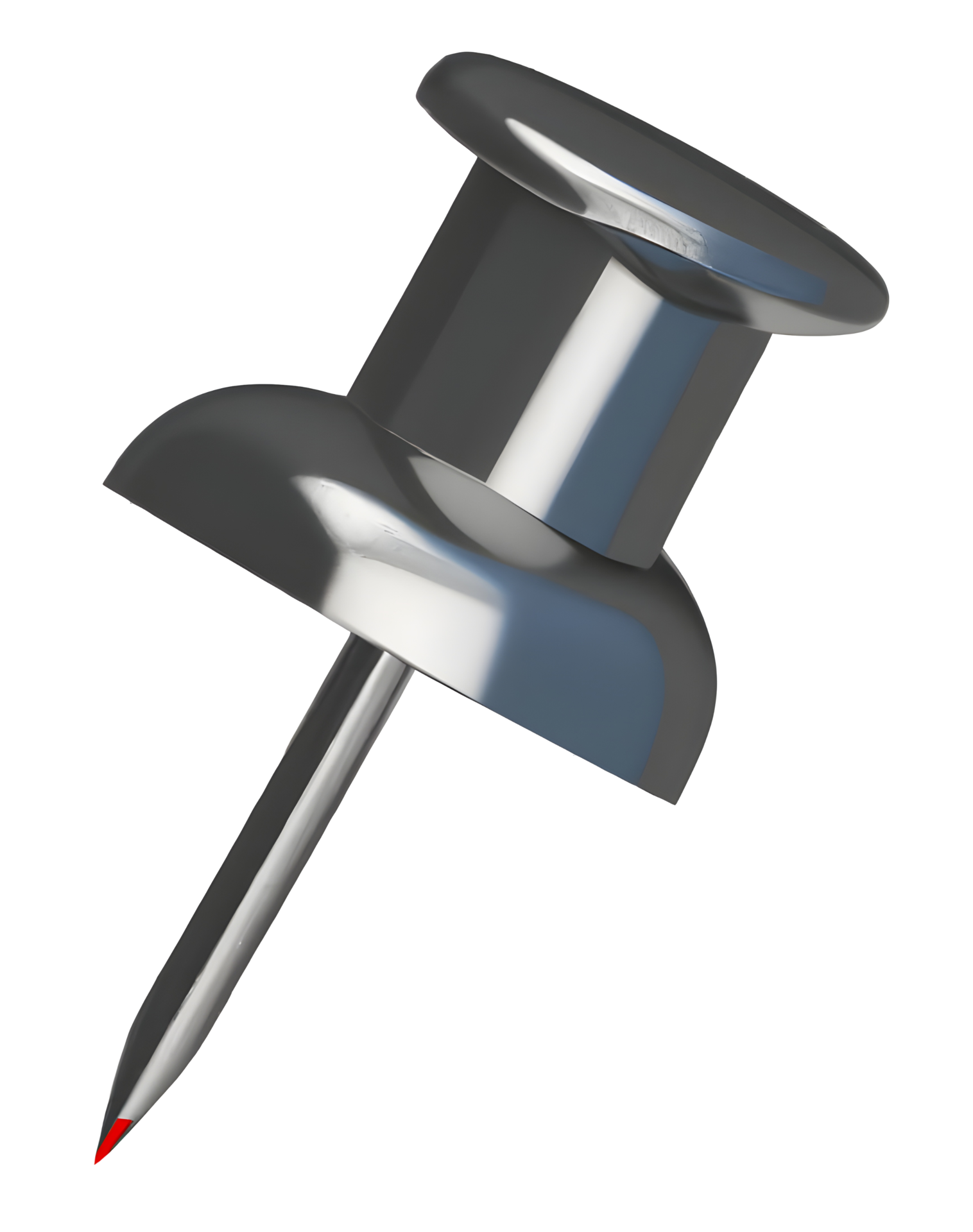 3d black push pin. Generative AI. 18931963 PNG