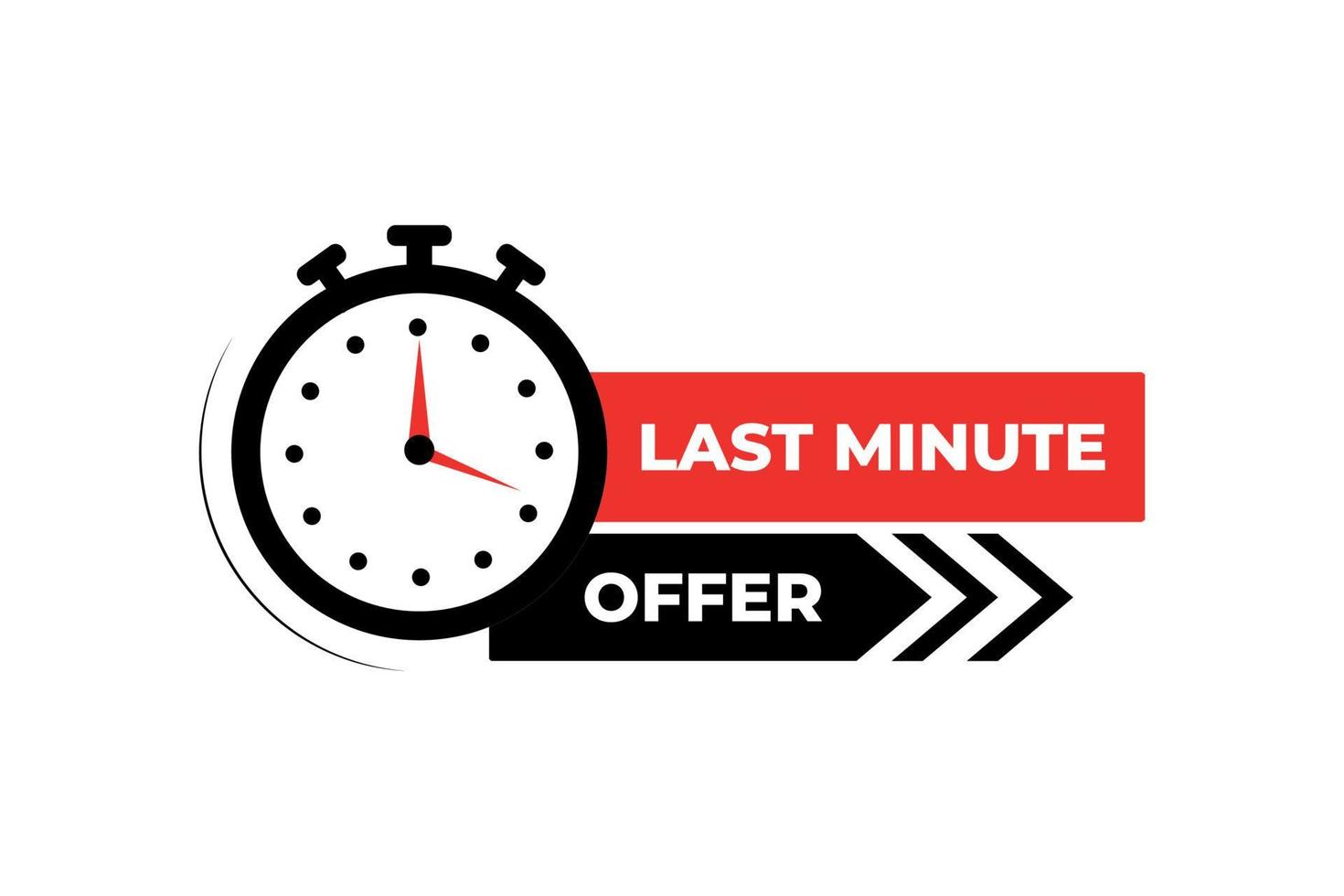 Last minute offer watch countdown banner vector