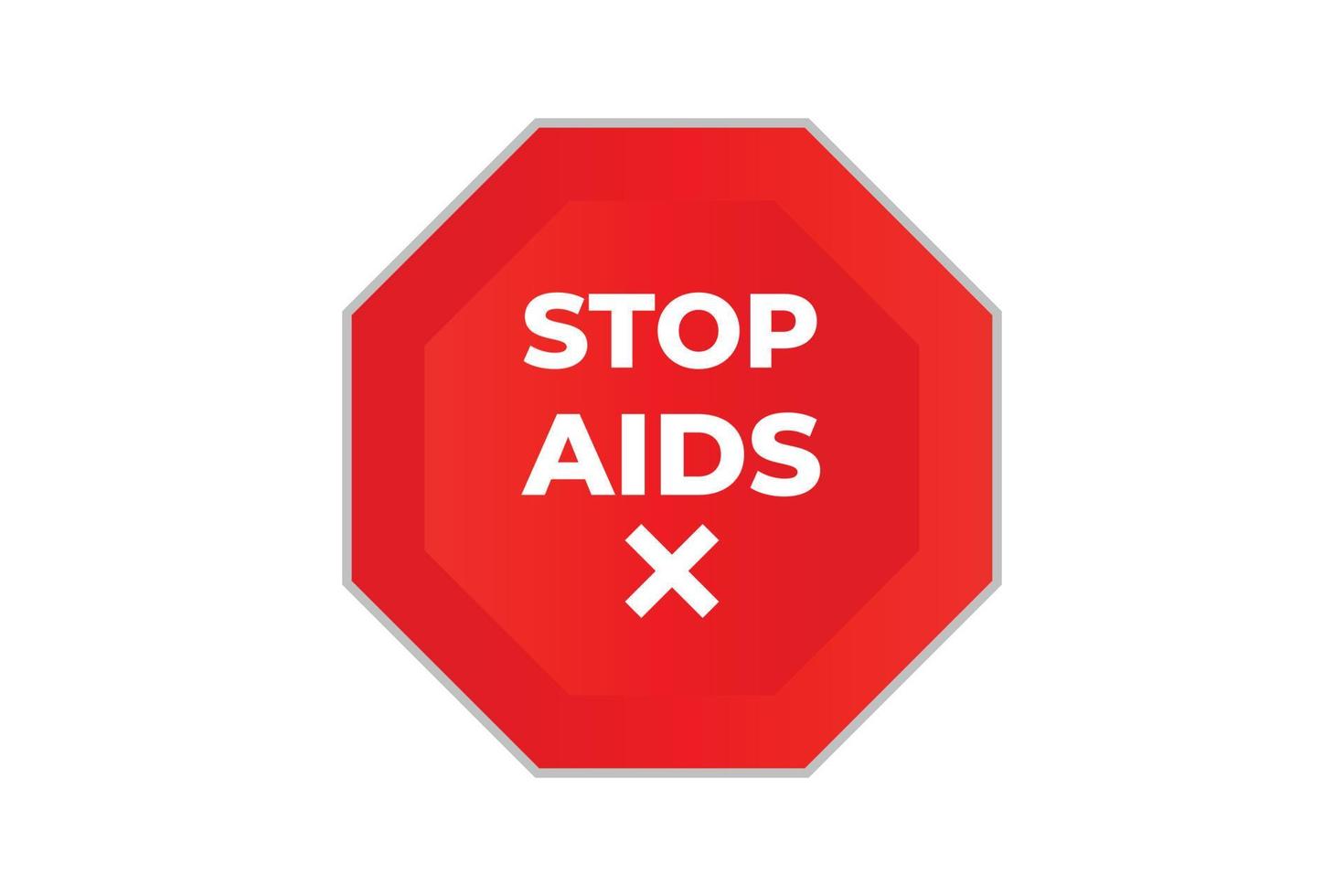 Stop aids vector for illustration
