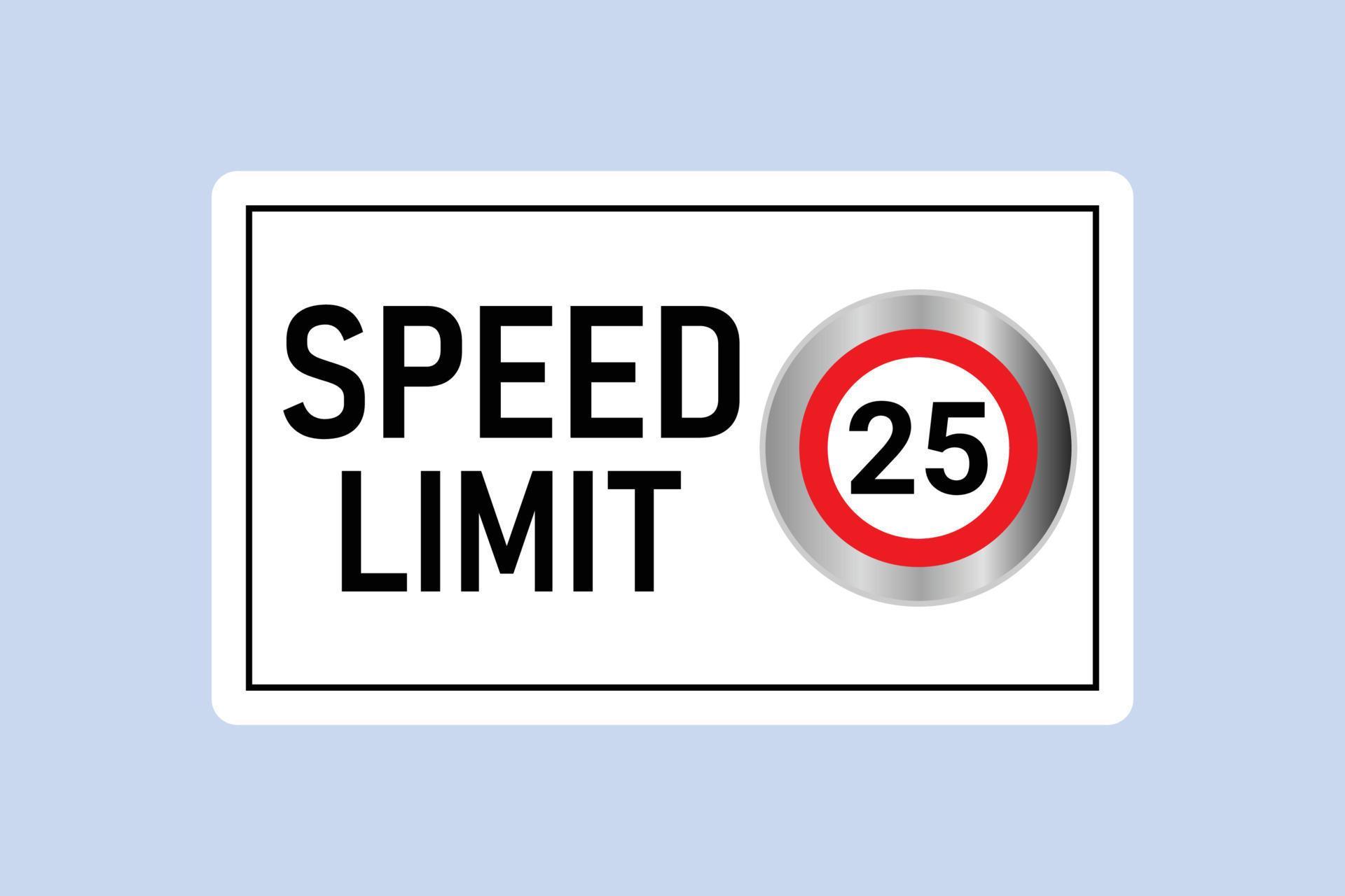 Speed limit signboard design. 18932047 Vector Art at Vecteezy