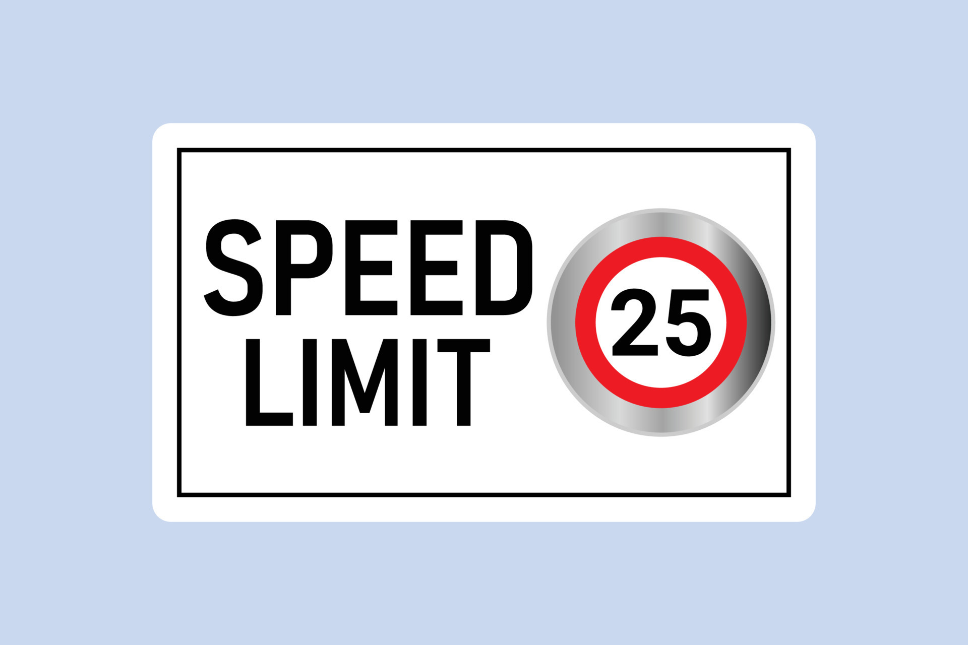 Speed limit signboard design. 18932047 Vector Art at Vecteezy