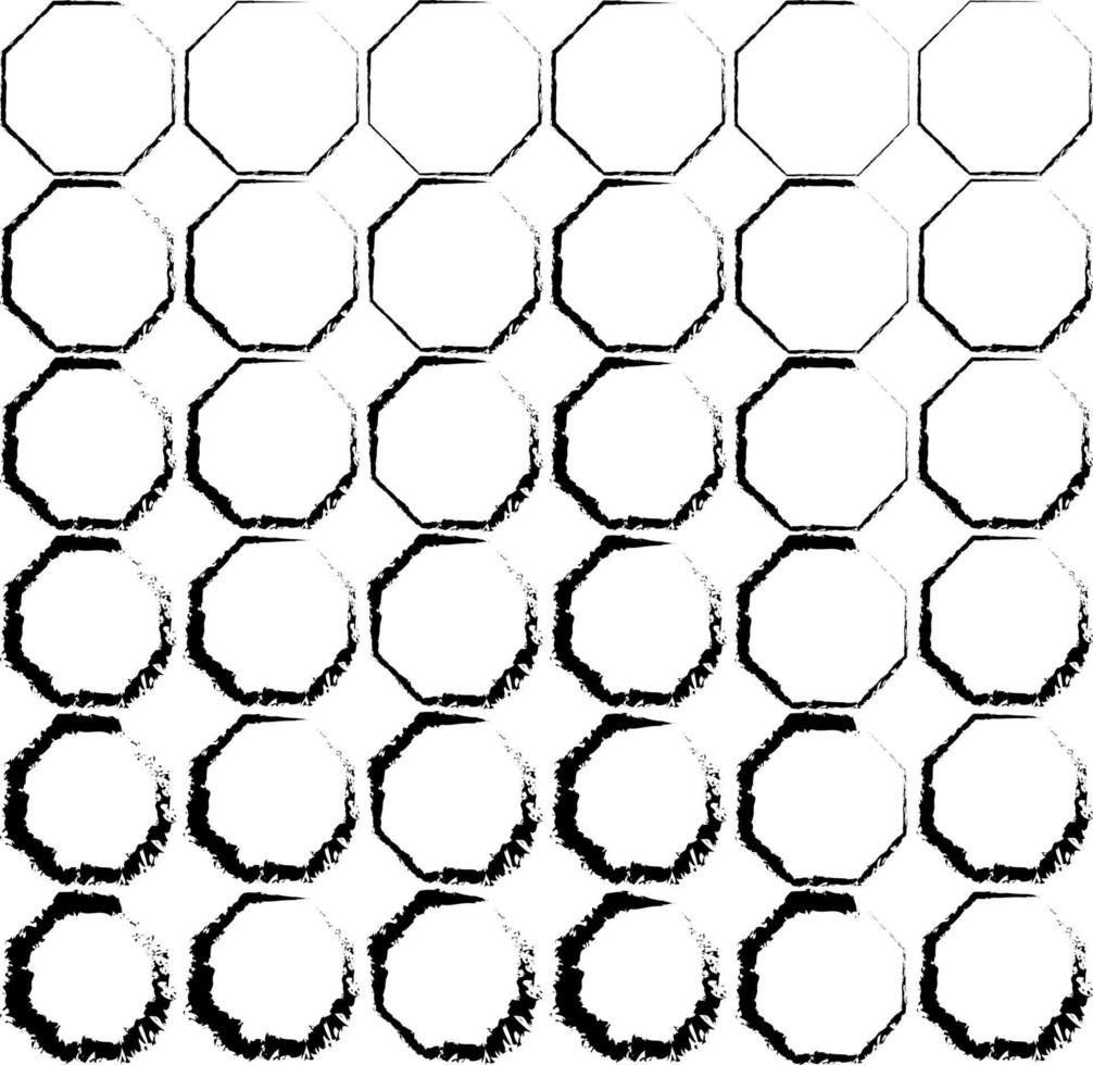 trazo de pincel octágono dibujado a mano vector