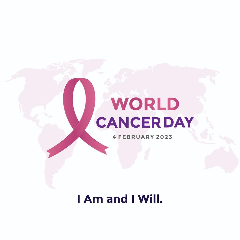 World Cancer Day Campaign logo. World Cancer Day poster or banner background vector illustration