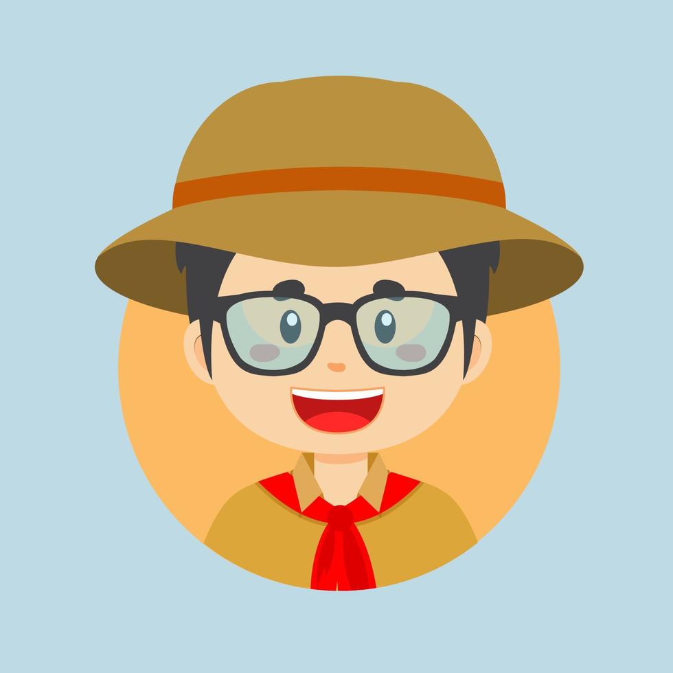 avatar de un personaje explorador vector