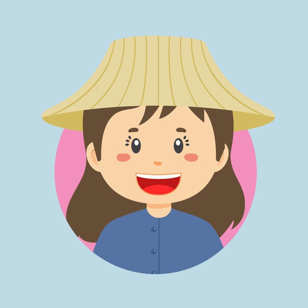 Avatar of a Farmer Character vector