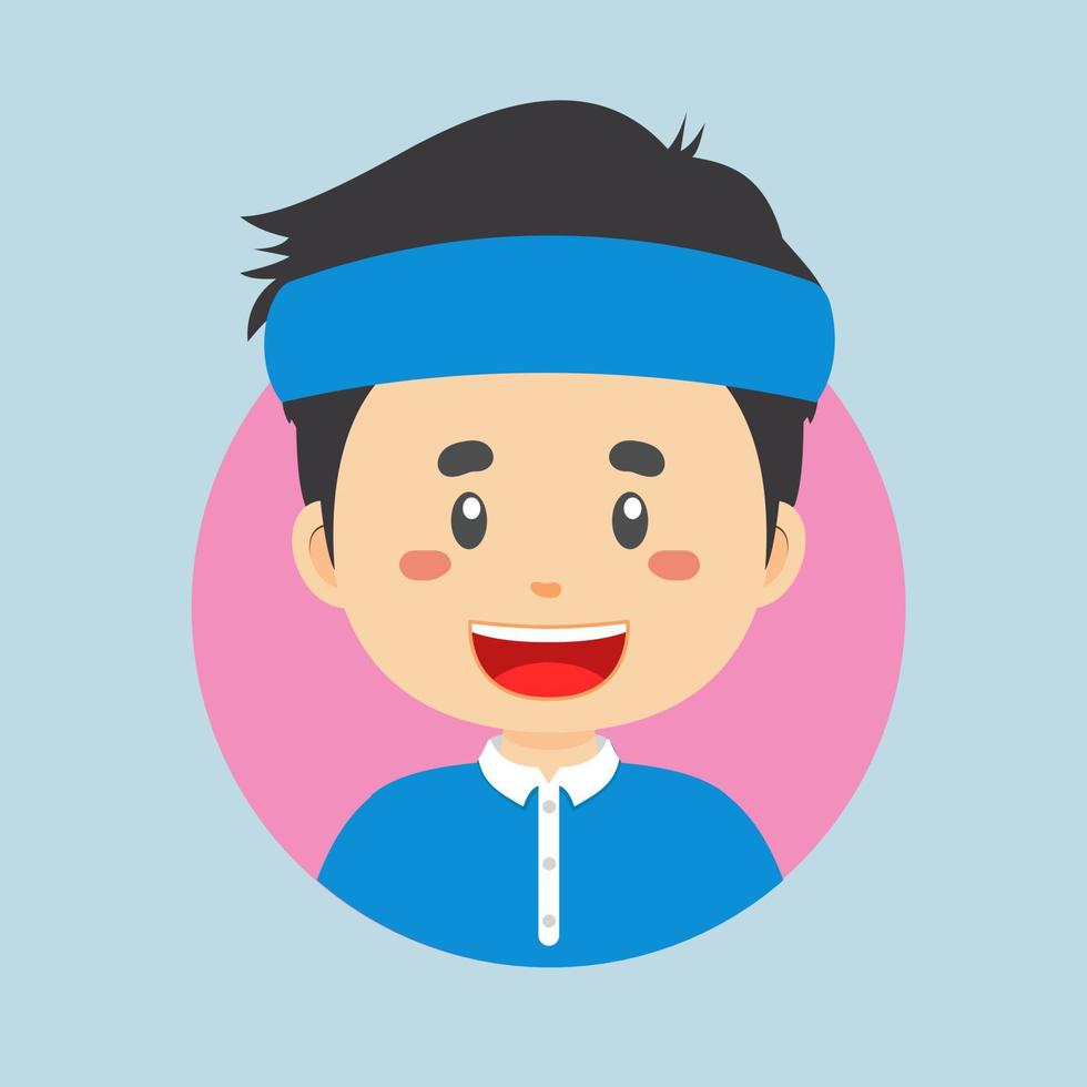 Avatar of a Tennis Character vector