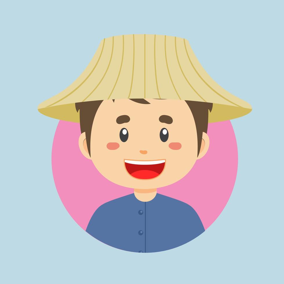 Avatar of a Farmer Character vector