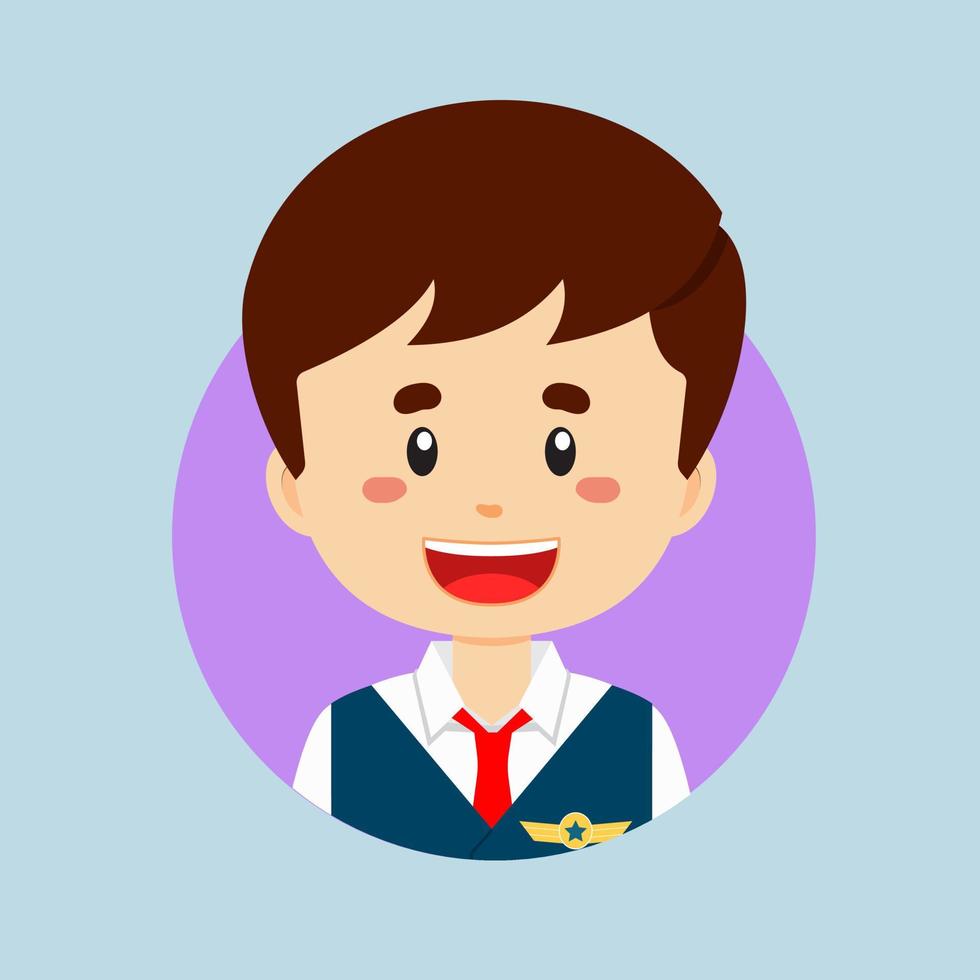 Avatar of a Stewardess Character vector