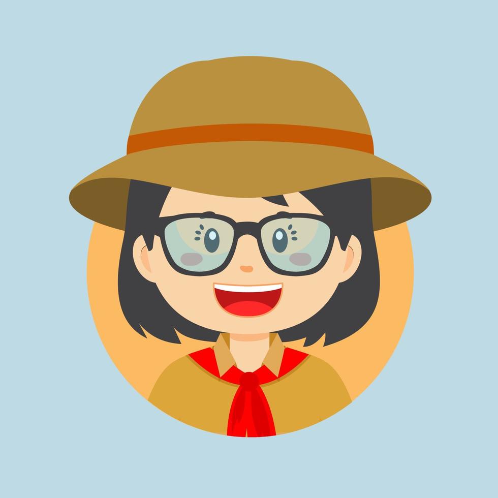 avatar de un personaje explorador vector