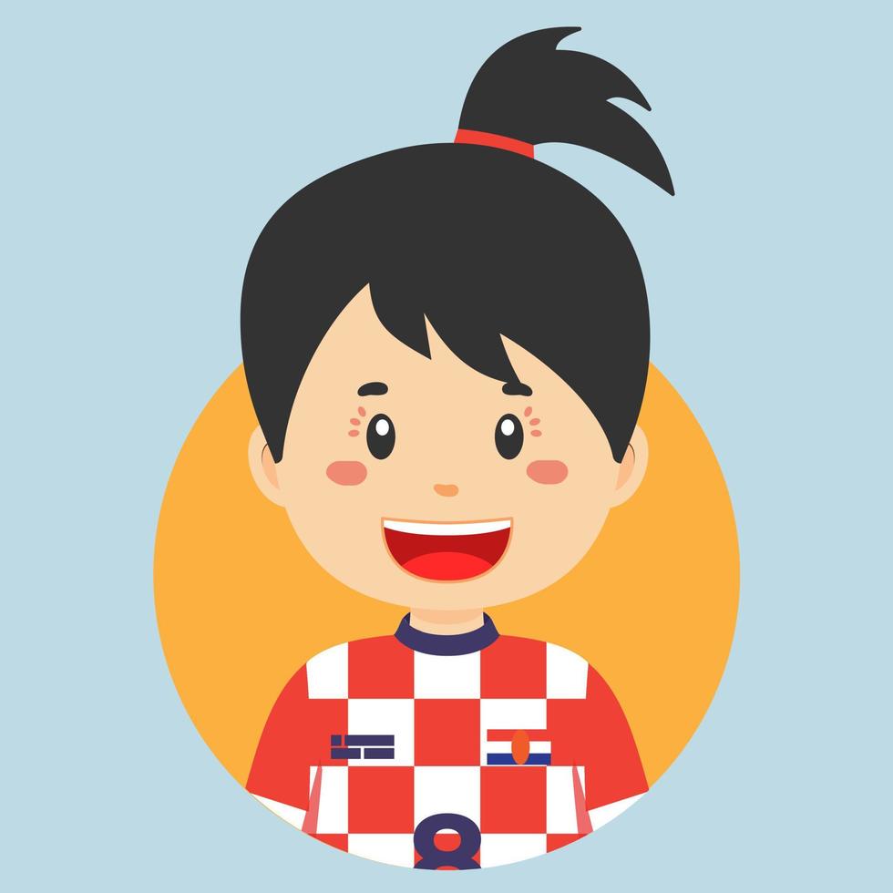 avatar de un personaje de futbolistas vector