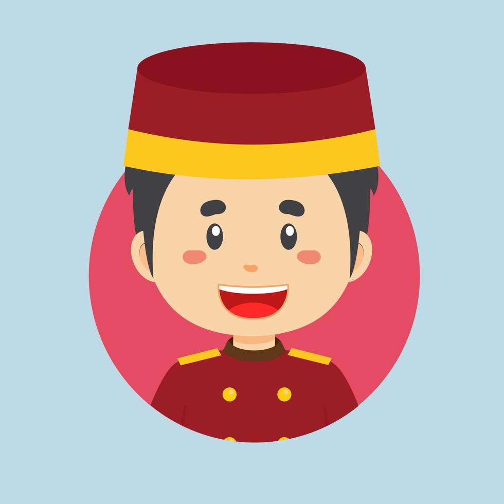 avatar de un personaje de botones vector