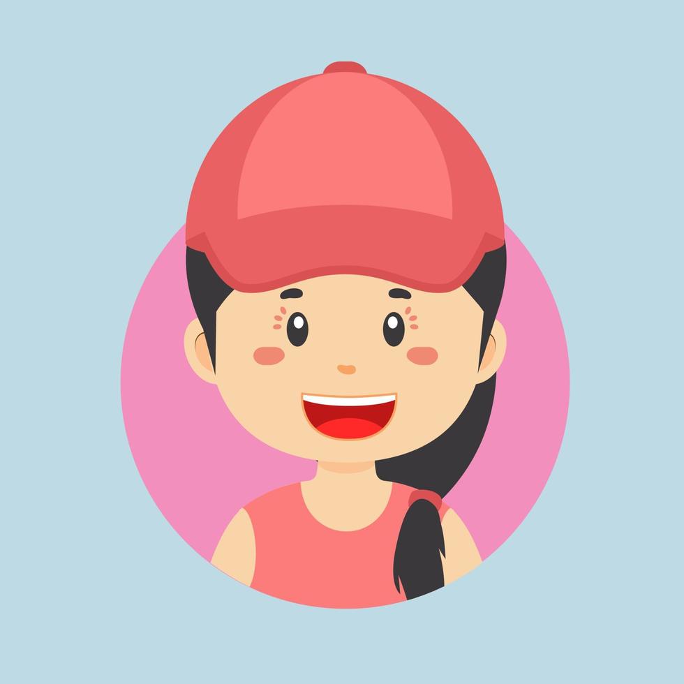 Avatar of a Tennis Character vector