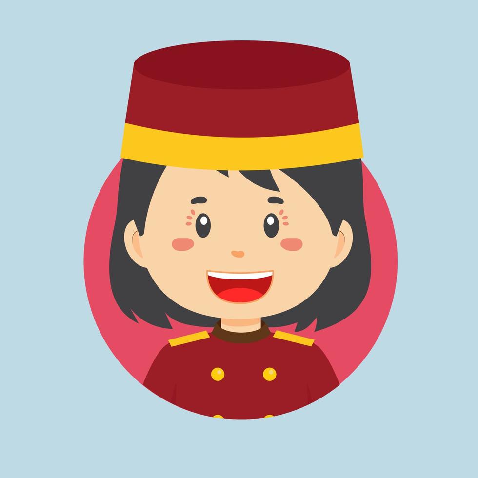 avatar de un personaje de botones vector