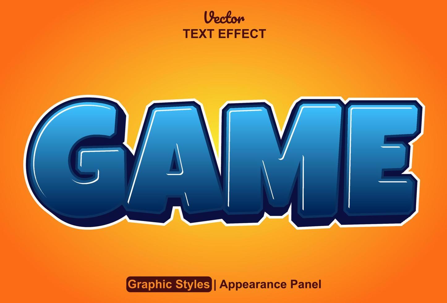 Game text effects with graphic style and editable. vector