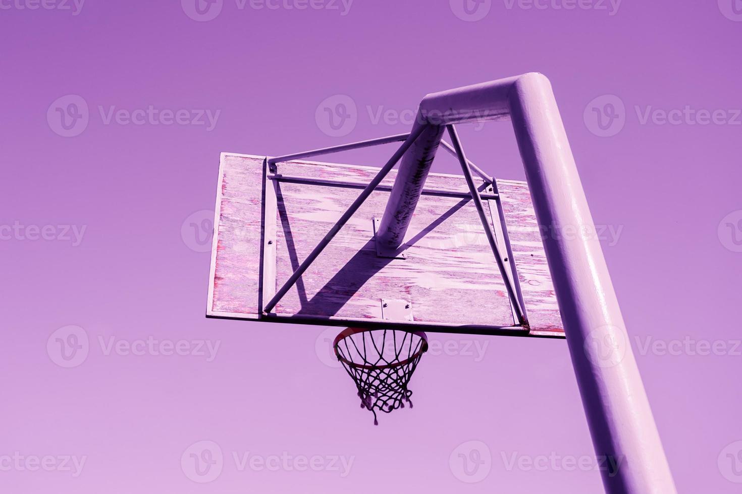 old abandoned street basket hoop photo