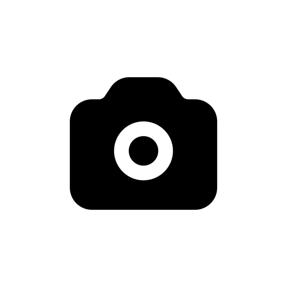 camera icon simple design in white background vector