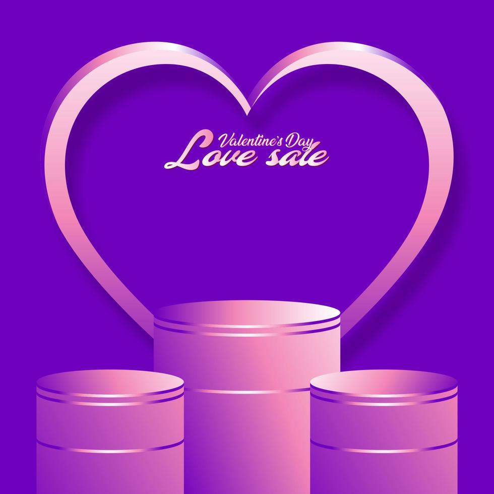 Valentine's day background with pink heart shape vector