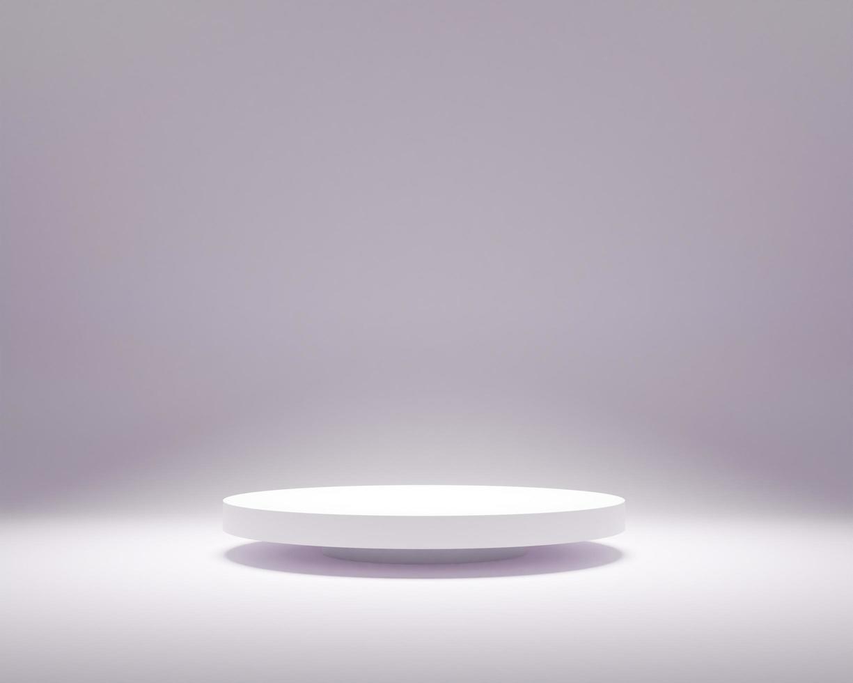 Isolated Product Stand white room in grey background. Studio Scene For Product. minimal design 3D rendering photo