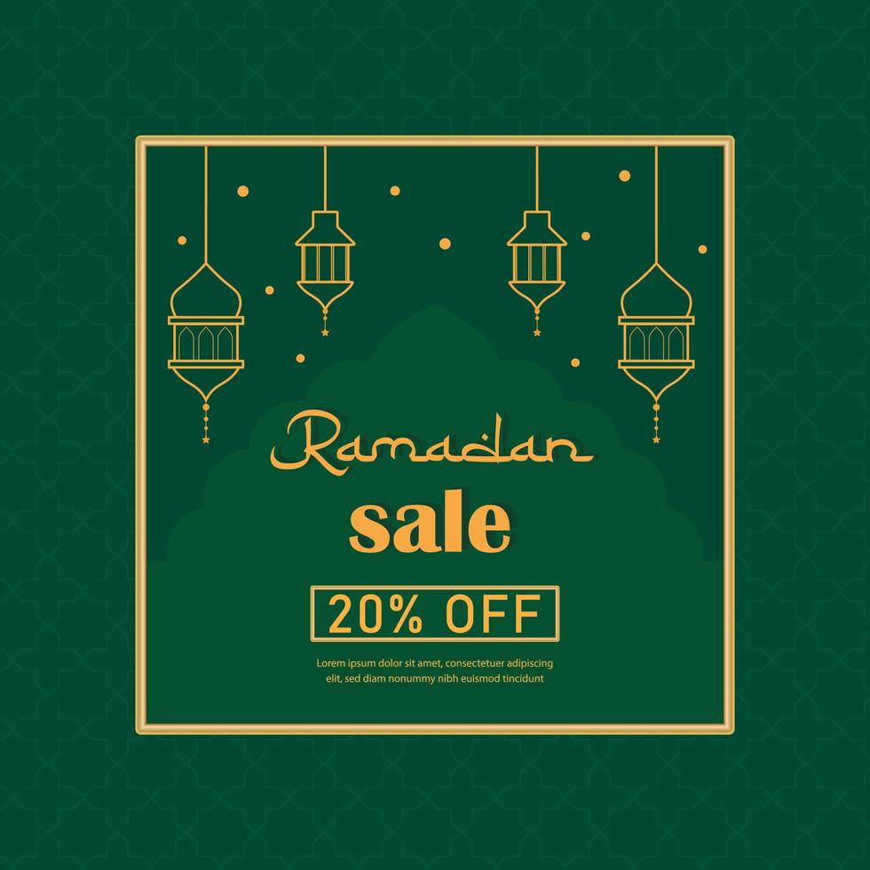 ramadan sale template 20 percent off. vector