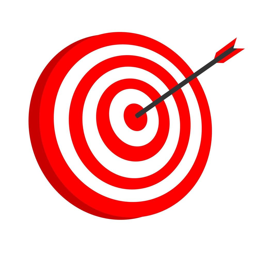 Dart target goal focus vector illustration