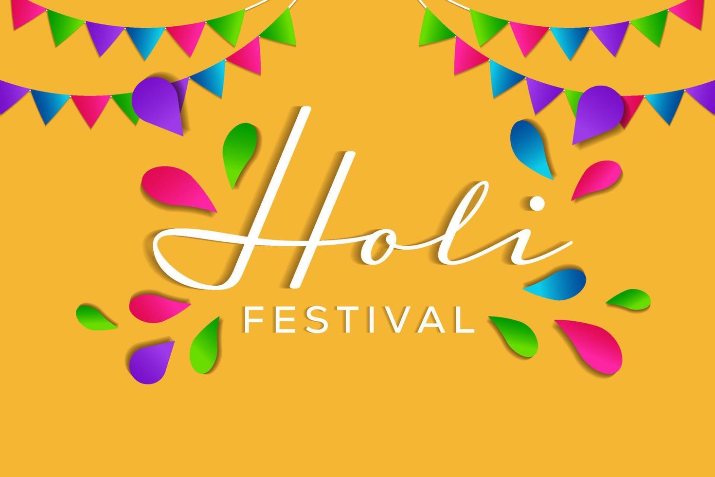 diseño degradado para la ilustración de fondo del festival holi vector