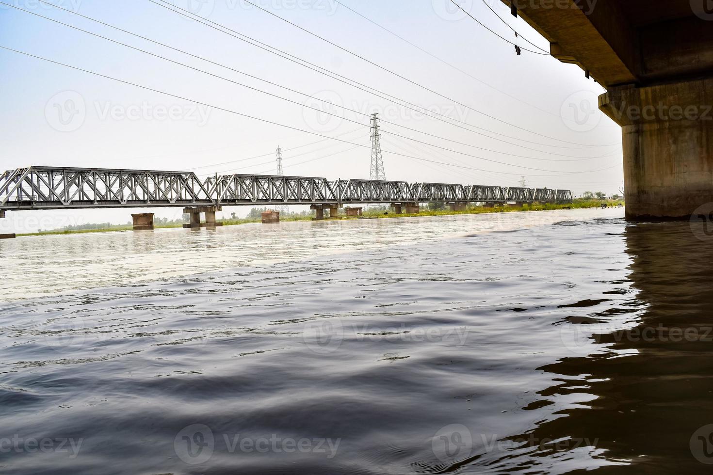 Ganga as seen in Garh Mukteshwar, Uttar Pradesh, India, River Ganga is believed to be the holiest river for Hindus, A view of Garh Ganga Brij ghat which is very famous religious place for Hindus photo