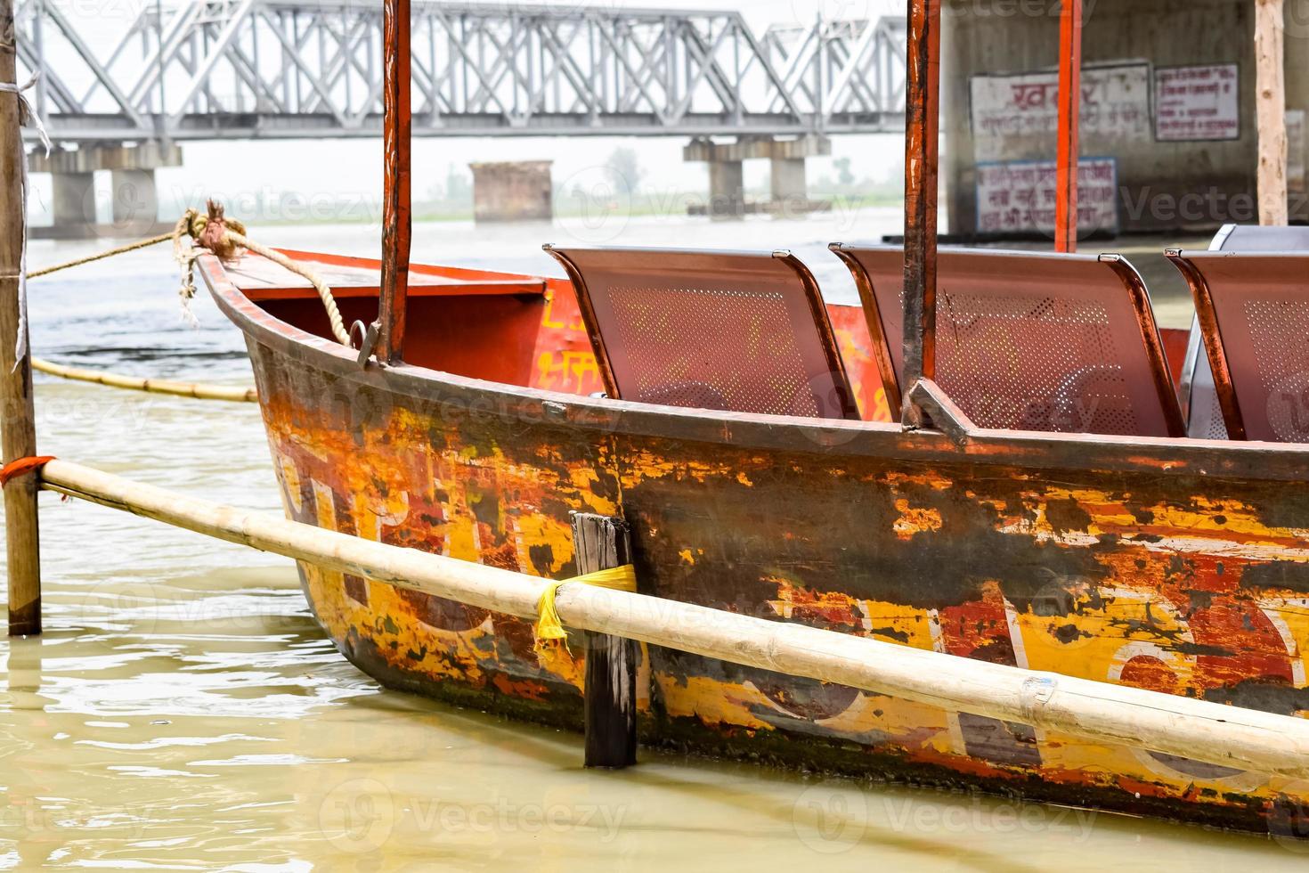 Ganga as seen in Garh Mukteshwar, Uttar Pradesh, India, River Ganga is believed to be the holiest river for Hindus, A view of Garh Ganga Brij ghat which is very famous religious place for Hindus photo