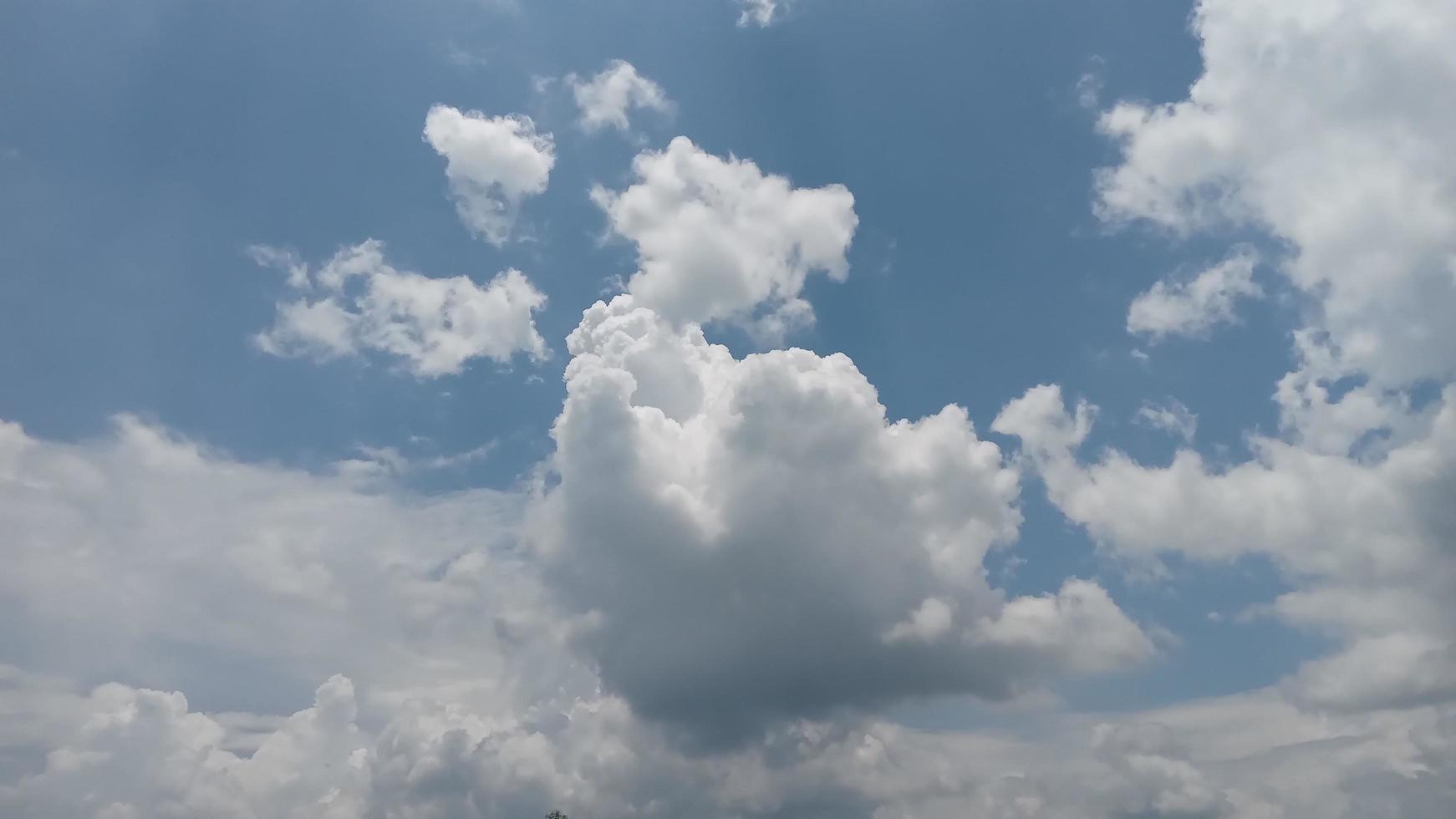 Blue sky with some clouds photo