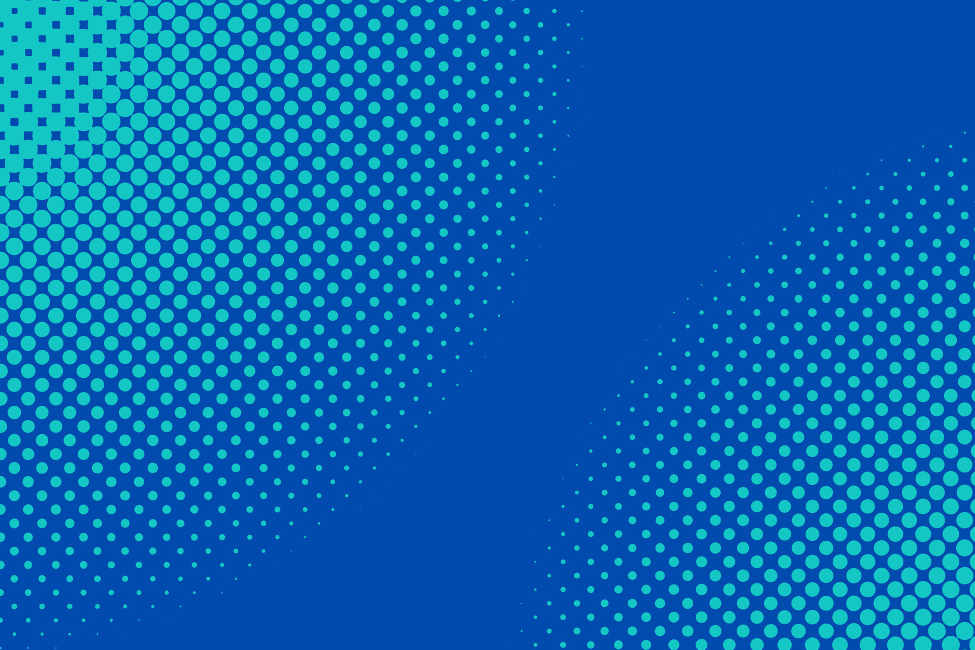 Blue pop art background with halftone dots in retro comic style. Vector