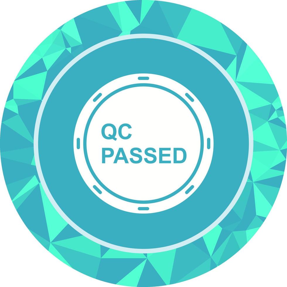 Unique QC Passed Vector Icon