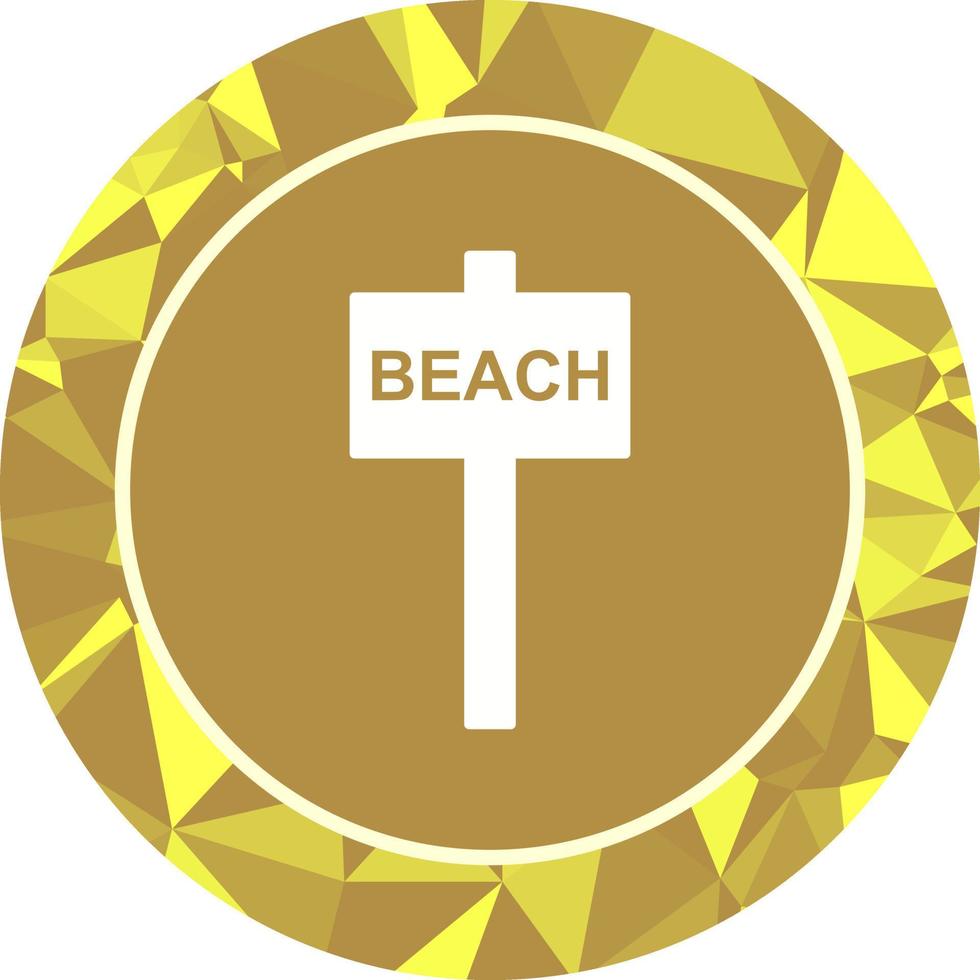 icono de vector de señal de playa