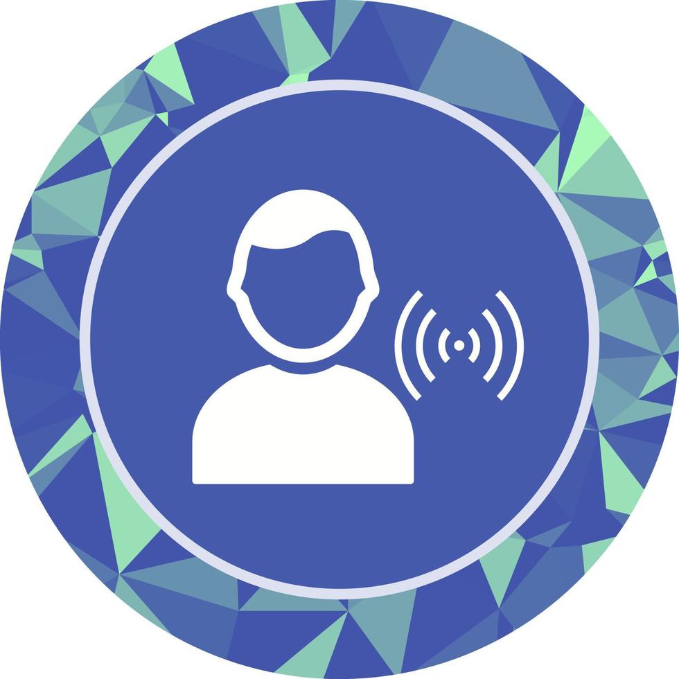 Unique Signal on User Vector Icon
