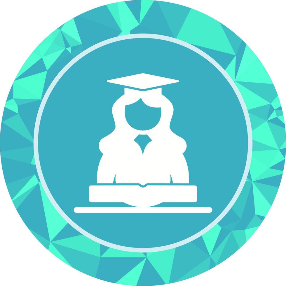 Unique Female Student Vector Icon