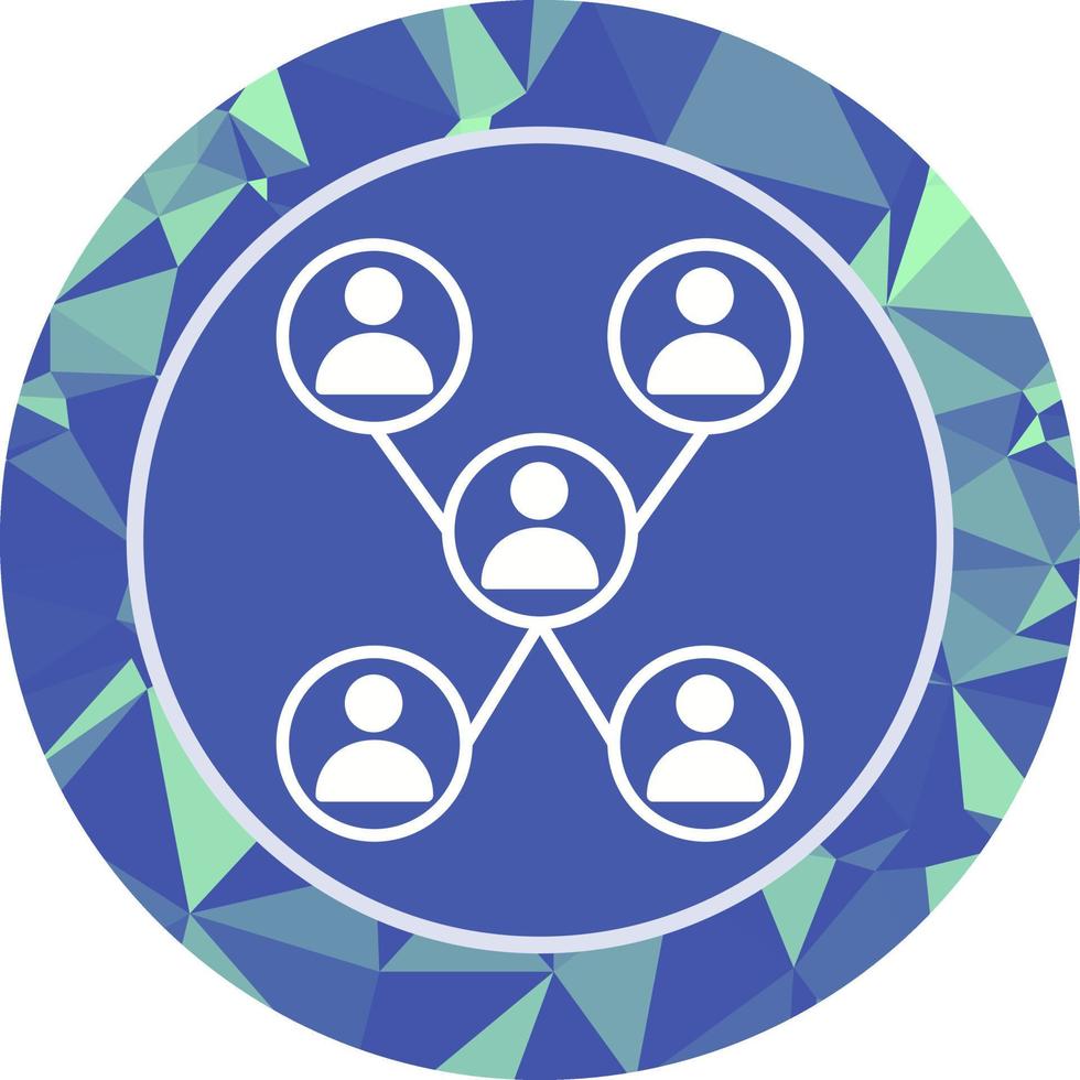 Unique Company Network Vector Icon