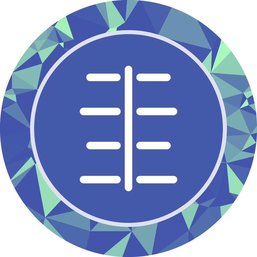 Unique Center Align Vector Icon