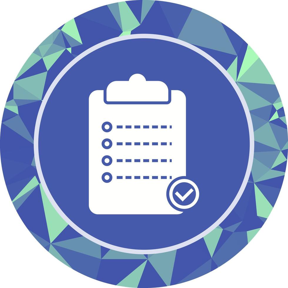 Unique Checklist Vector Icon