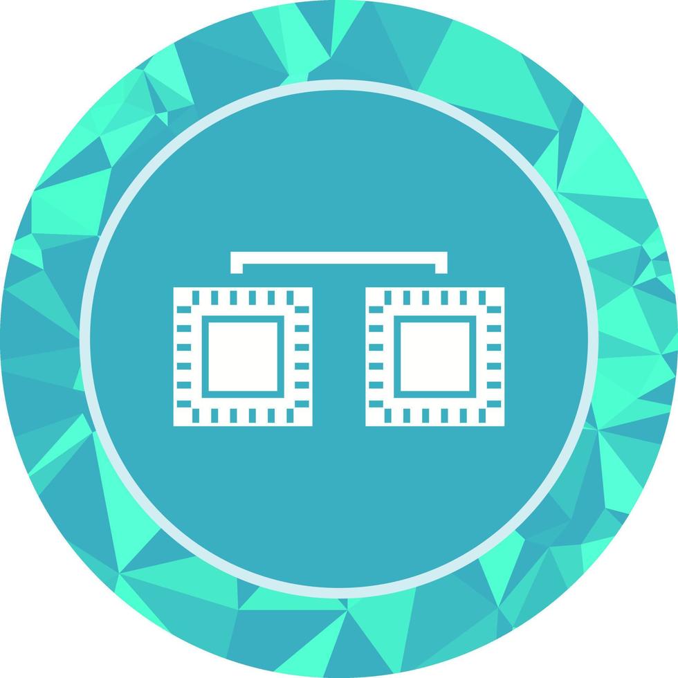 Unique Processors Connected Vector Icon