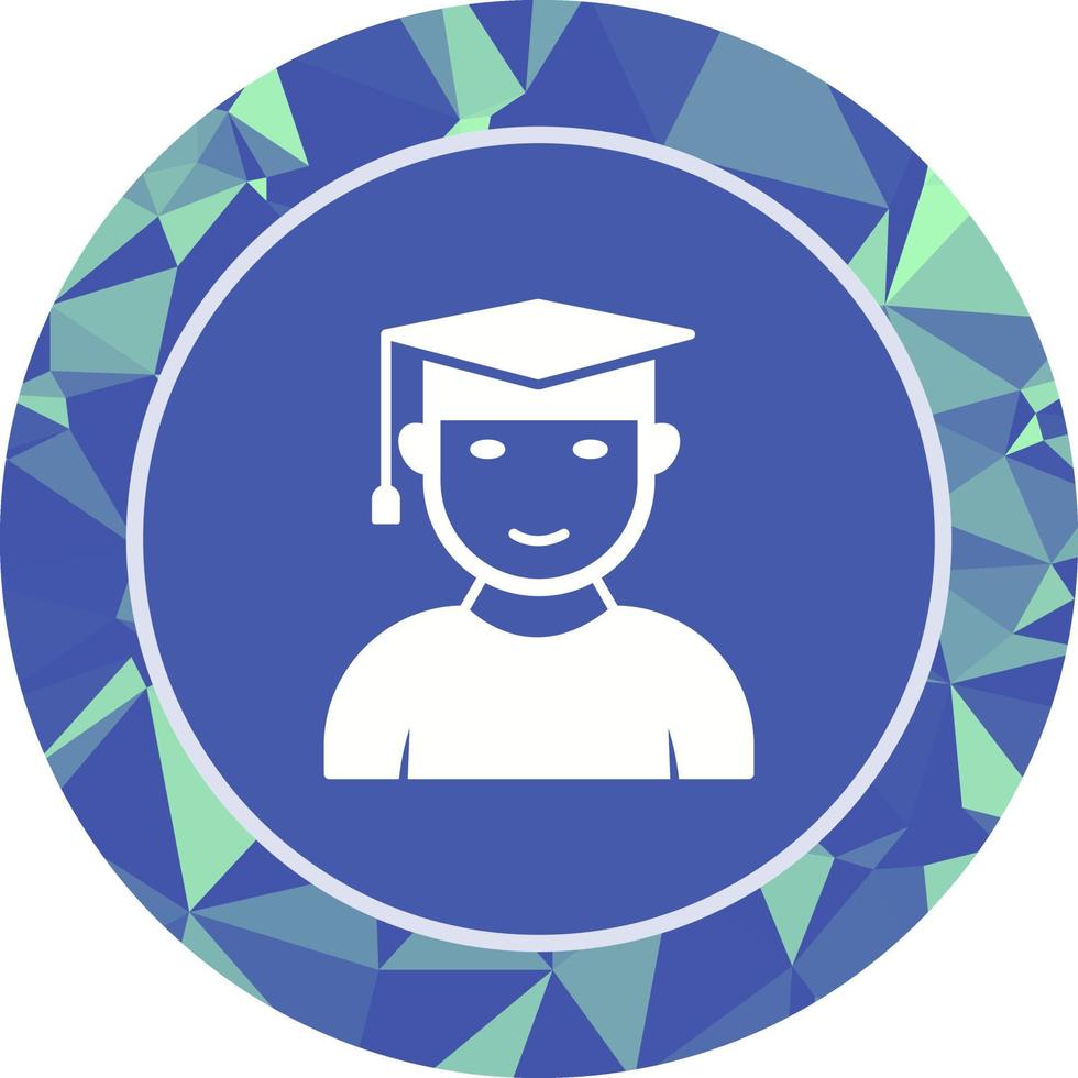Unique Male Graduate Vector Icon