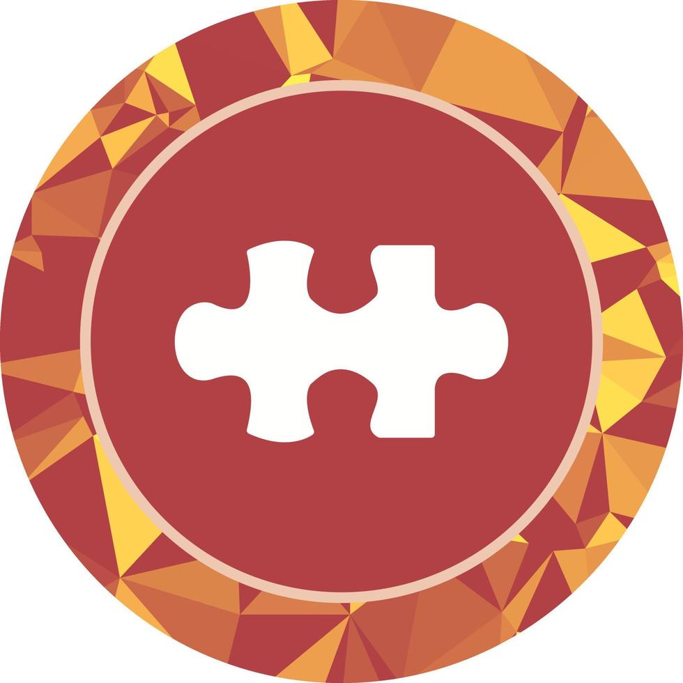 Unique Puzzle Piece Vector Icon