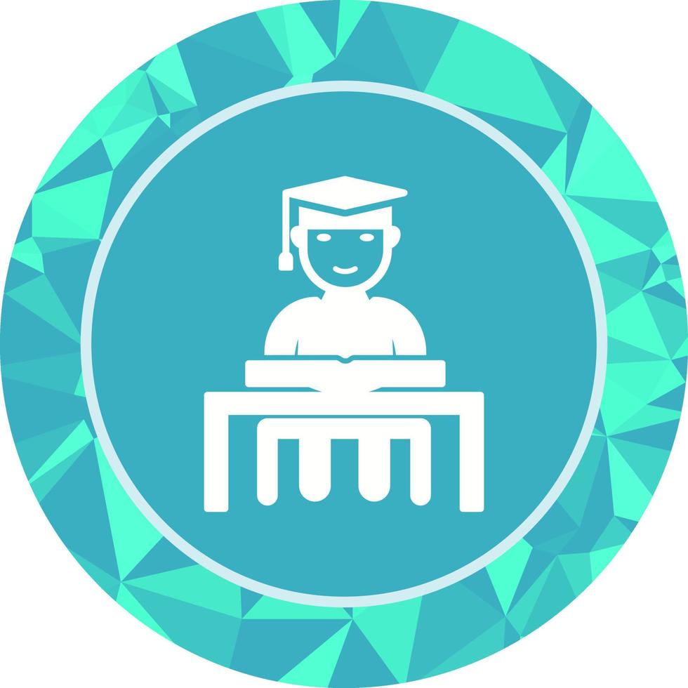 Unique Studying on Desk Vector Icon