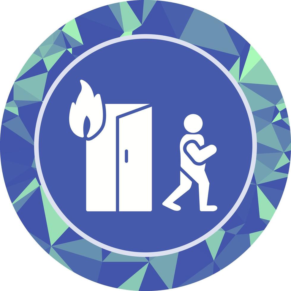 Unique Running from Fire Vector Icon
