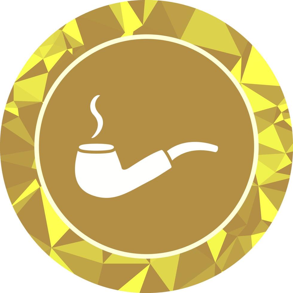 Unique Lit Smoking Pipe Vector Icon