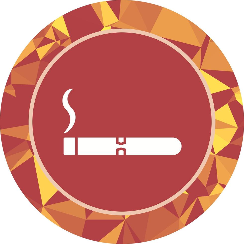 Unique Lit Cigar Vector Icon