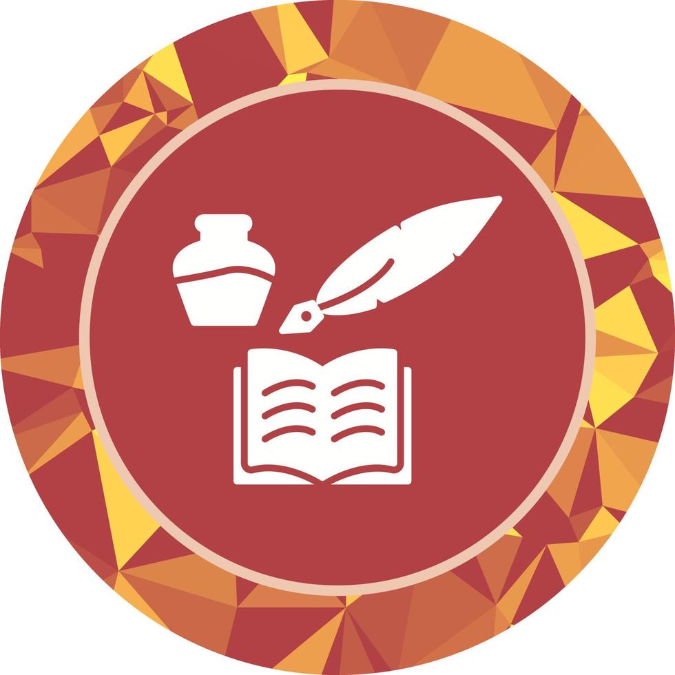 Unique Quill and Book Vector Icon