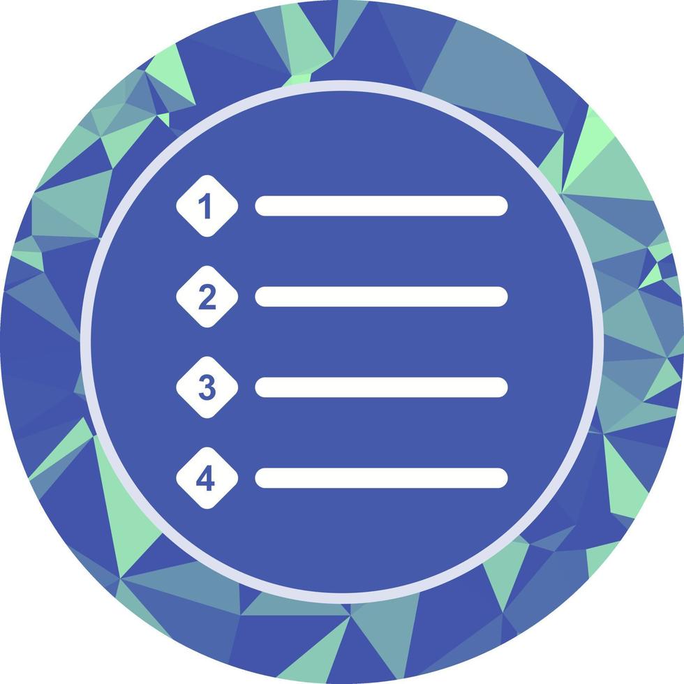 Unique Numbered list Vector Icon